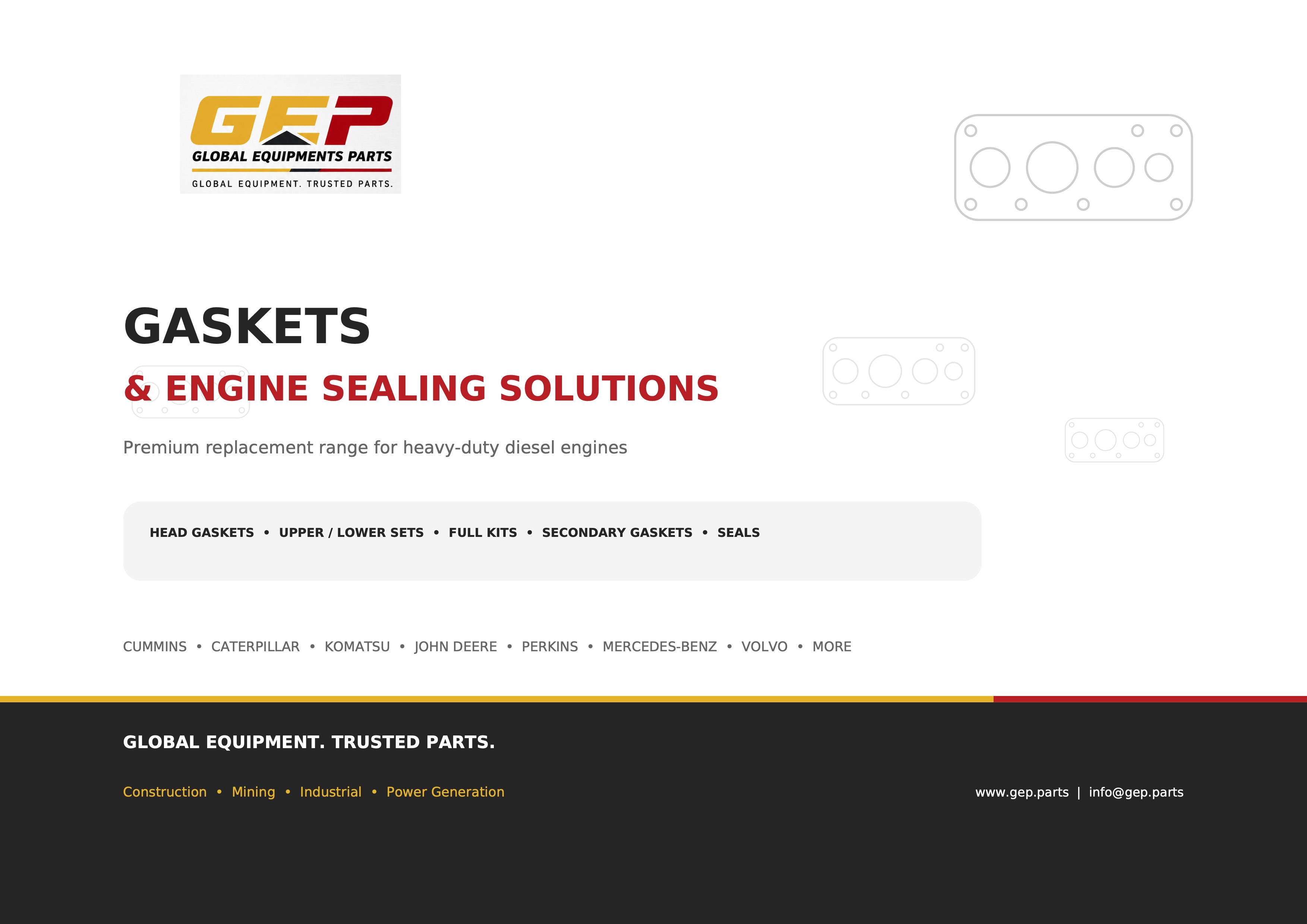 Gaskets and engine sealing solutions catalogue cover
