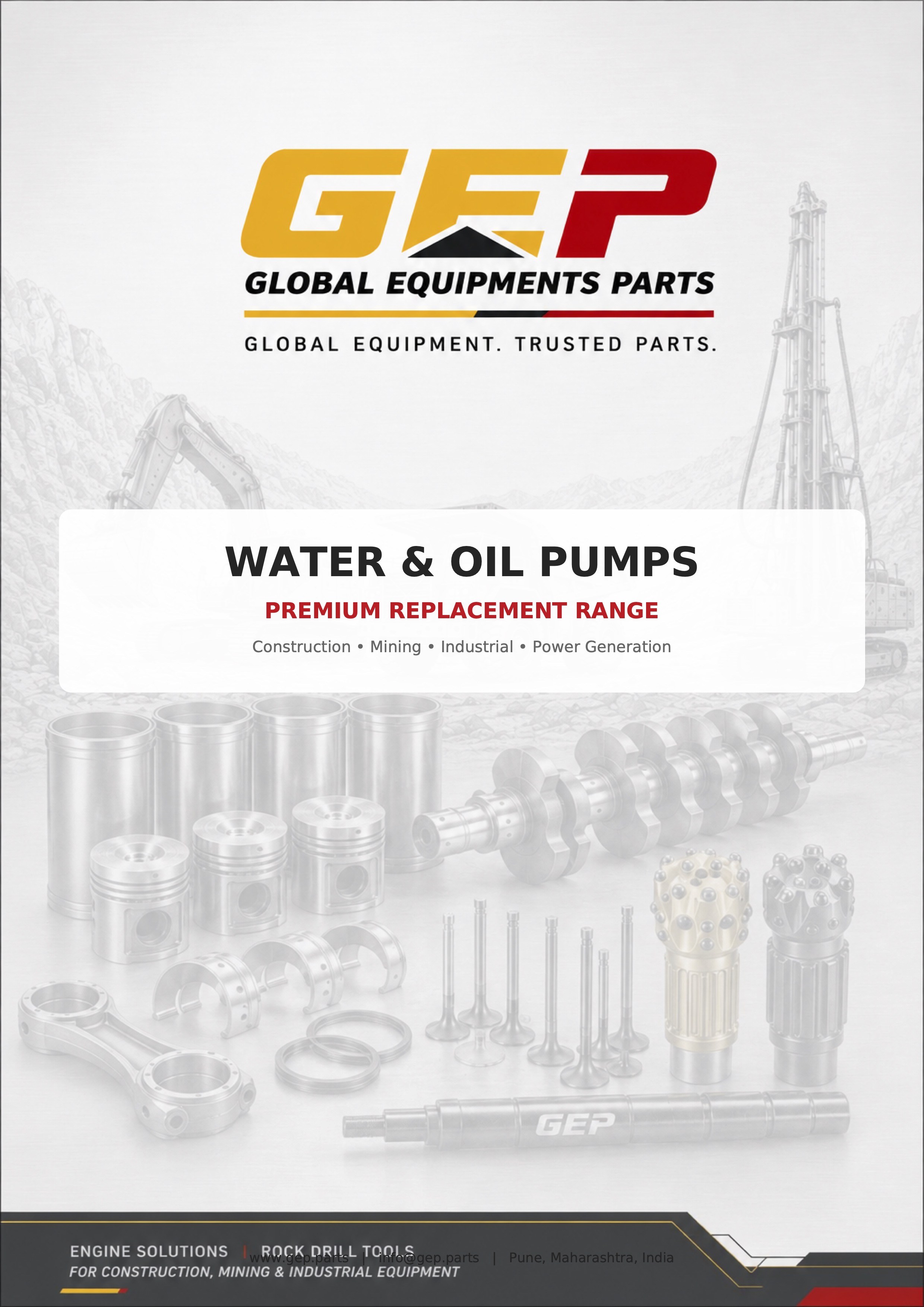Water and oil pumps catalogue cover
